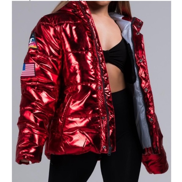 🎁NWT Champion Metallic NASA Jacket S - Picture 2 of 16